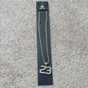 Red Ape Gold Chain with LARGE Jordan Style “23” Pendant